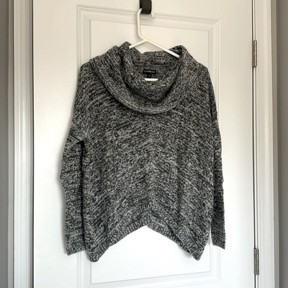 Express Women's Gray Cowl Neck Sweater (XS/S)